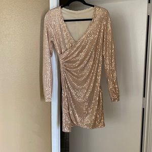 Gold sequin dress